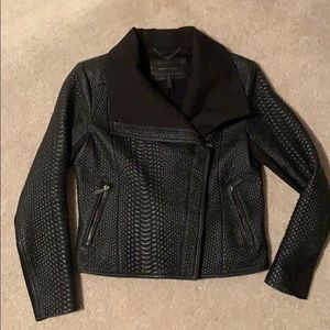 BCBG FAUX LEATHER MOTO JACKET